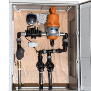 ארון השקיה לגינון 2 הפעלות DC BT Galcon + מערכת דישון